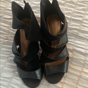 Women's Black Strappy Heels